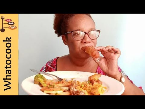Trinidadian Eating Show | Mukbang Chinese Food Caribbean Style