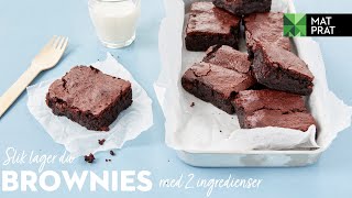 Brownies - med 2 ingredienser