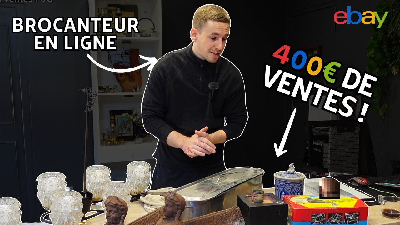 VOUS N'ETES PAS PRETS !! 😲 400€ de ventes, Brocanteur Professionnel eBay Achat revente