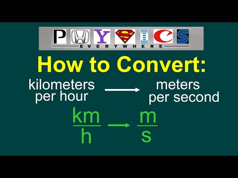 Converting km/h to m/s [EASY]