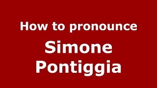 How to pronounce Simone Pontiggia