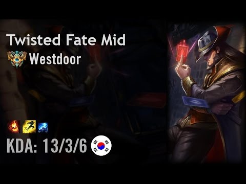 Twisted Fate Mid vs Gangplank - Westdoor - KR Challenger Patch 6.9