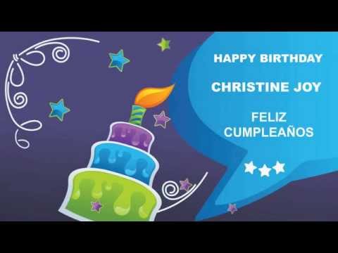 ChristineJoy   Card Tarjeta - Happy Birthday