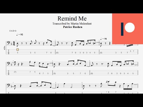 Patrice Rushen - Remind Me (bass tab)
