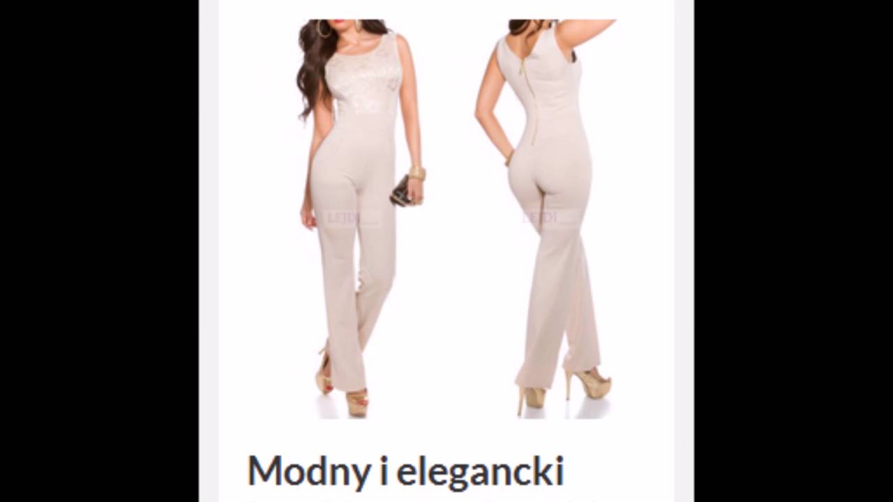 Wieczorowe eleganckie kombinezony na wesele