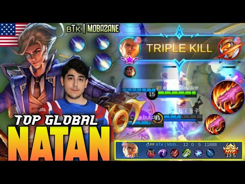 NATAN THE SPACE TIME Critical DMG LateGame! | Top Global NATAN Ranked Gameplay ʙTᴋ | MobaZane ~ MLBB