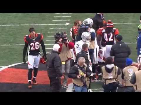 Bengals vs Raiders 2012 - Carson Palmer On Field Post Game