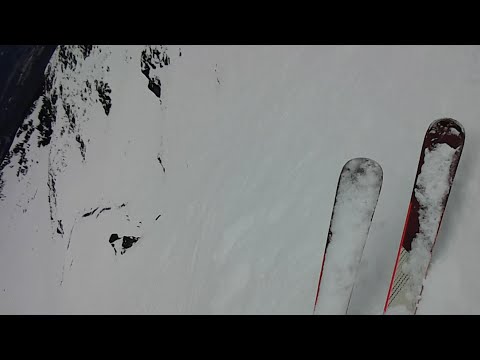 Saudan Couloir | Double Black Diamond Run | 49° Slope Angle | Skiing at Whistler / Blackcomb in May