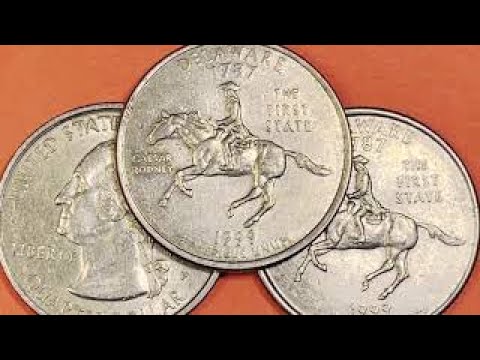 US Quarters Worth Money - Looking For The 1999-P Delaware Spitting Horse - Die Crack State Quarter