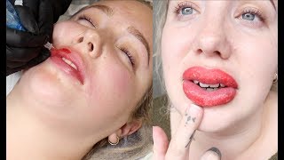 OMG WHAT HAVE I DONE?! Lip Tattoo Experience....... 😱