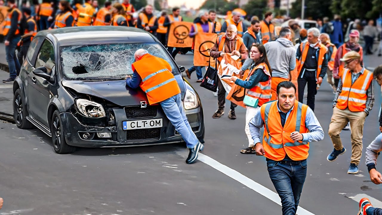 When Cars DON'T Stop For PROTESTERS...