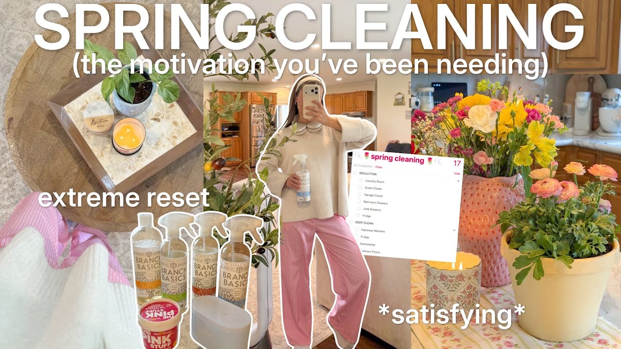 extreme SPRING CLEANING + ORGANIZATION 🫧🌷 whole house deep cleaning that's satisfying + motivating!