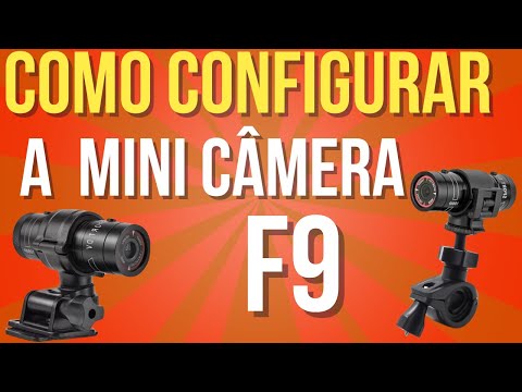 Cofiguração Câmera Esportiva F9 Full HD 30 FPS Para Vlog Bike Entregador Moto Capacete Guidão