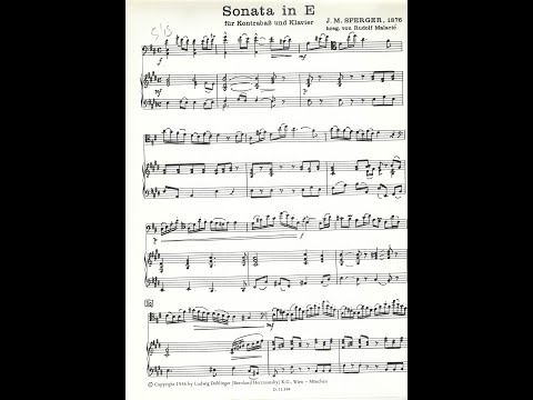 Johannes Sperger – Sonata in E-Dur (Kontrabaß & Klavier)