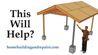 A Few Ideas For Making A Four Post Structure Like A Carport Structurally Stronger