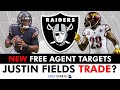 NEW Raiders Free Agent Targets For Day 2 Of NFL Free Agency + Justin Fields Trade Rumors