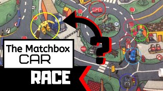 6 Matchbox Car Race on Car Rug