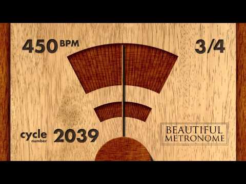450 BPM 3/4 Wood Metronome HD