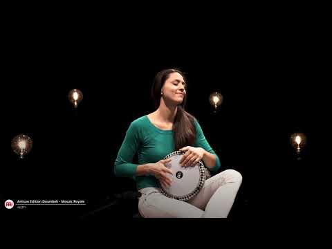 MEINL Percussion - 8 3/4" Artisan Edition Egypt Doumbek, White Pearl, Mosaic Royale - AEED1