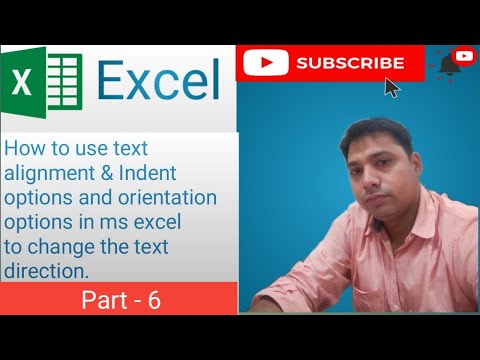 How to use text alignment & Indent options and orientation options in excel In Hindi I Excel Part- 6
