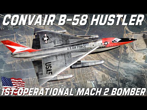 B-58 Hustler | The First Operational Mach 2 Bomber Made By Convair | Upscaled Footage
