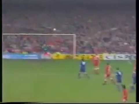 Vinnie Jones cores a screamer against Liverpool