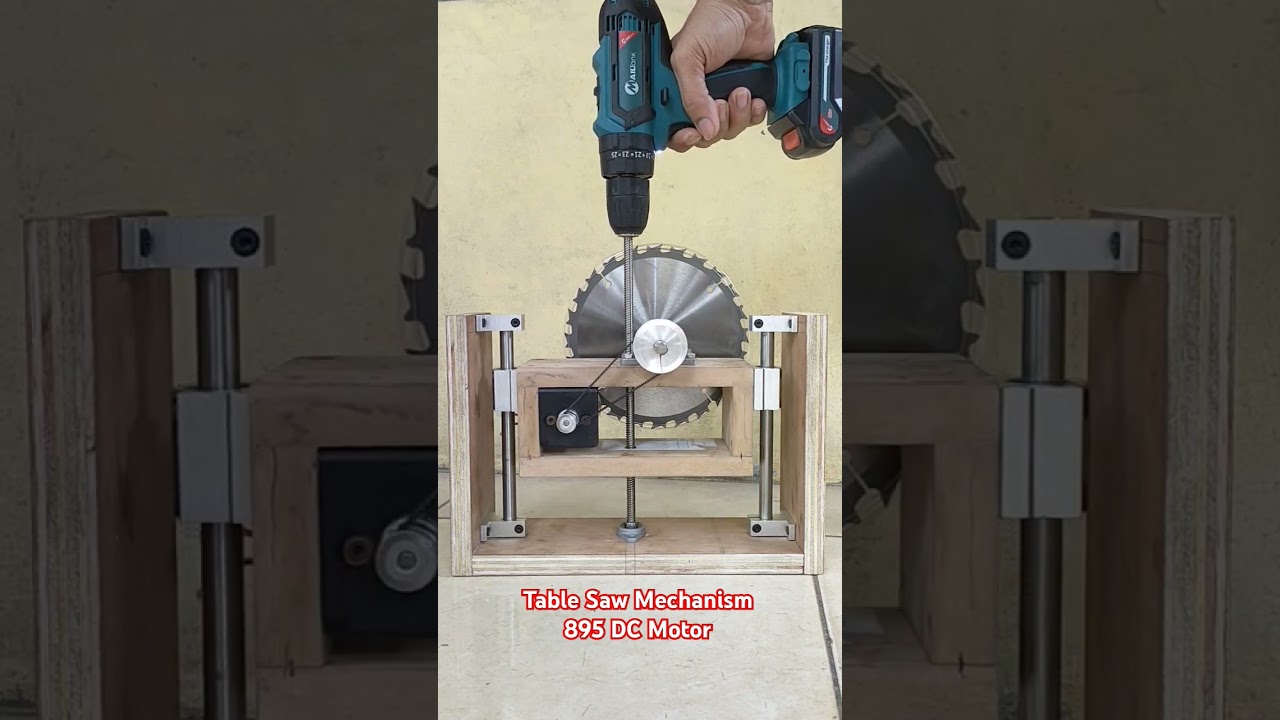 Do it yourself ‼️ Table Saw Mechanism 895 DC Motor #diy #mechanism #machine
