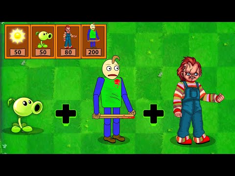 Peashooter + Baldi's Basics + Chucky | Plants vs zombies Animation PvZ 2 Part 20