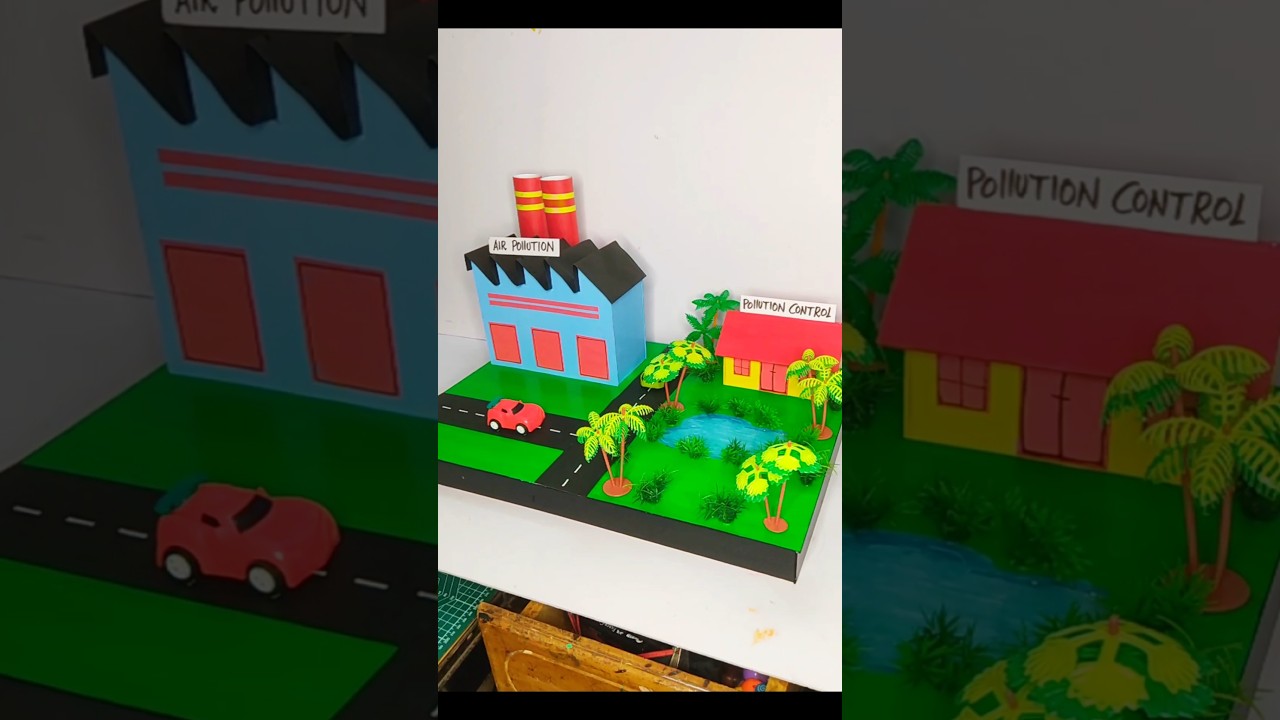 Air pollution Project | pollution control Science project  #schoolproject #science #shorts