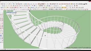 How To Make Spiral Staircase Using LSS Matrix in Sketchup
