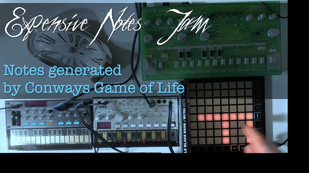 Jamuary 2022 -  Conways Game of Life Generated Notes on Volcas and TD 3