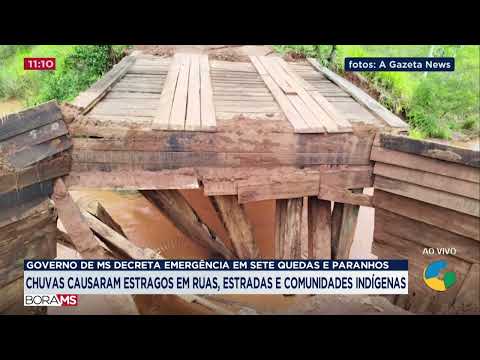 GOVERNO DE MS DECRETA EMERGÊNCIA EM SETE QUEDAS E PARANHOS