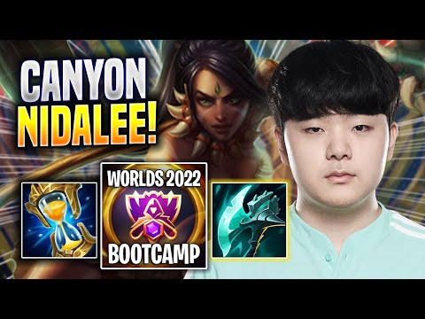 CANYON IS A MONSTER WITH NIDALEE! - DK Canyon Plays Nidalee JUNGLE vs Kayn! | Bootcamp 2022
