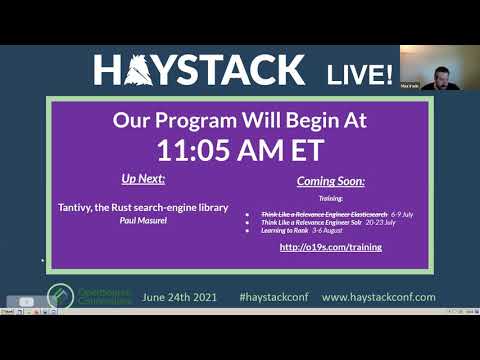 Haystack LIVE! Tantivy, the Rust search-engine library - Paul Masurel