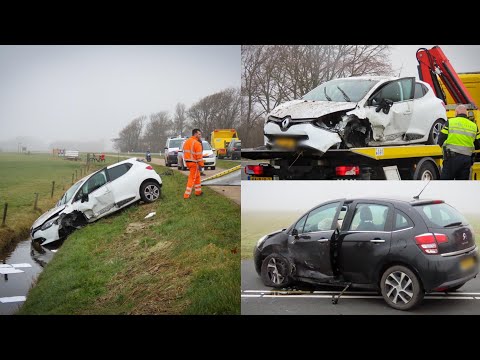 Auto in de sloot na frontale botsing op N203 Castricum | 03/03/2021