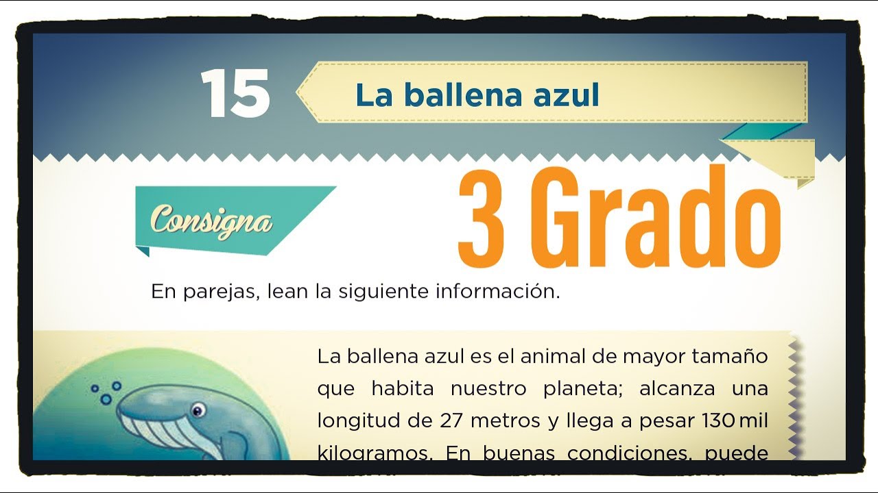 Watch Desafío 15 Tercer grado La ballena azul páginas 36 y 37 del libro de matemáticas de tercer grado. Now Desafío 15 Tercer grado La ballena azul páginas 36 y 37 del libro de matemáticas de tercer grado.