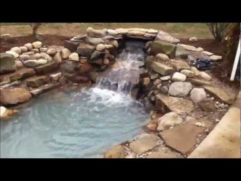 Natural Stone Pond w/ Waterfall : Envisions Landscape Construction & Design LLC