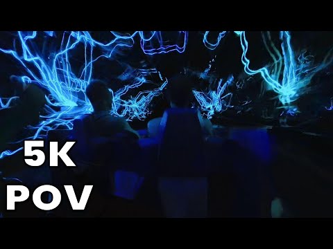 Back row point of view footage of Guardians of the Galaxy: Cosmic Rewind