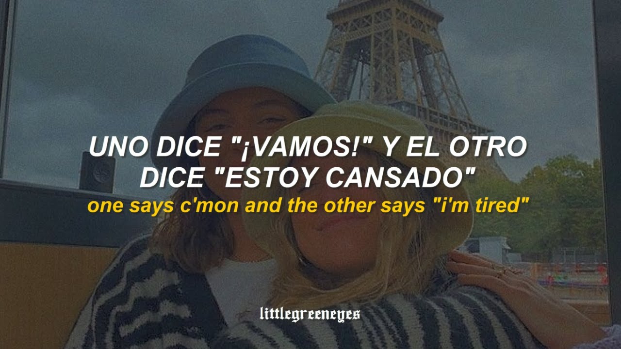 two birds on a wire, one says c'mon and the other says i'm tired || lyrics + sub. español