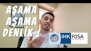 "Almanya'da Meslek Denklik Başvurusu: İHK FOSA ile Adım Adım Rehber" AŞAMA AŞAMA