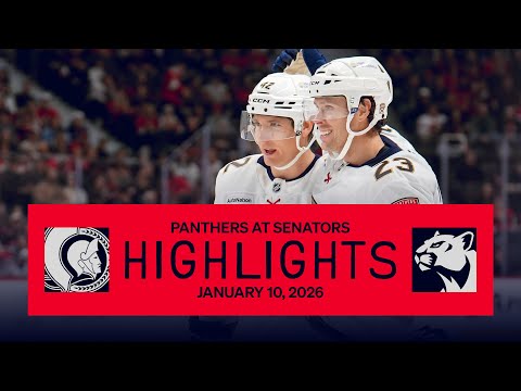 Panthers at Senators Highlights | 01.10.26