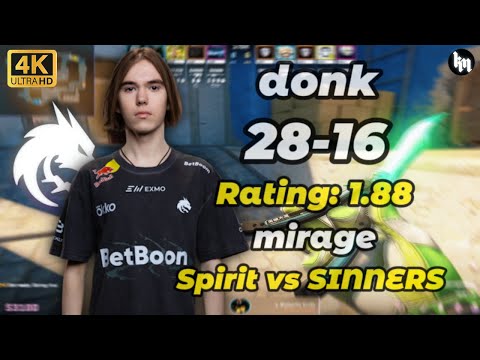 donk (28-16) Spirit vs SINNERs (Mirage) | BLAST Bounty 2026 Season 1 #cs2 #donk