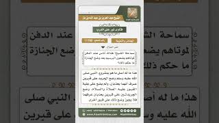 صورة 11193 - حكم وضع الجريد على القبر  -  نور على الدرب