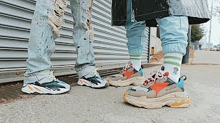 The Insight of our Streetwear Fashion | Balenciaga Triple S & Yeezy Wave Runner 700