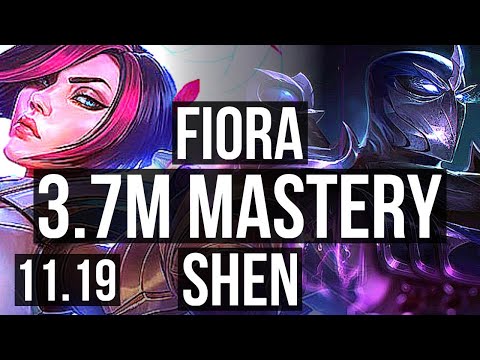 FIORA vs SHEN (TOP) | 14/0/5, 3.7M mastery, 1900+ games, Legendary | KR Grandmaster | v11.19