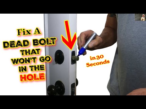 How To Make a Deadbolt Move So Smoothly Into The Hole :)   AWESOME Hack!