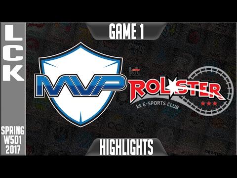 MVP vs KT Rolster Highlights Game 1 - LCK W5D1 spring 2017 - MVP vs KT Highlights