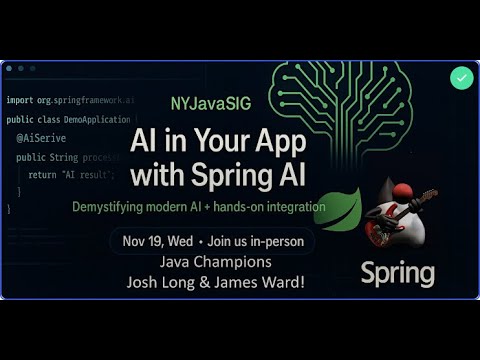 Bootiful Spring AI - An Evening with Josh Long and James Ward!