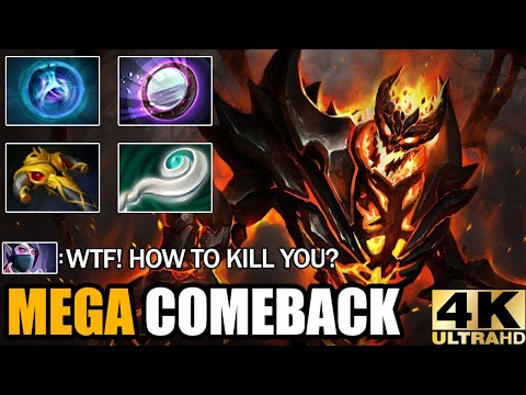 Amazing Top Rank Battle Shadow Fiend VS Top 6 MMR TA - Epic Mega Creeps Comeback Dota 2 Gameplay