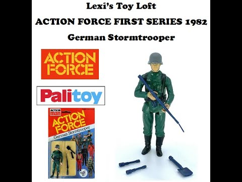 ACTION FORCE PALITOY GERMAN STORMTROOPER FIGURE REVIEW 1982 ACTION MAN MINI FIGURE VINTAGE TOY